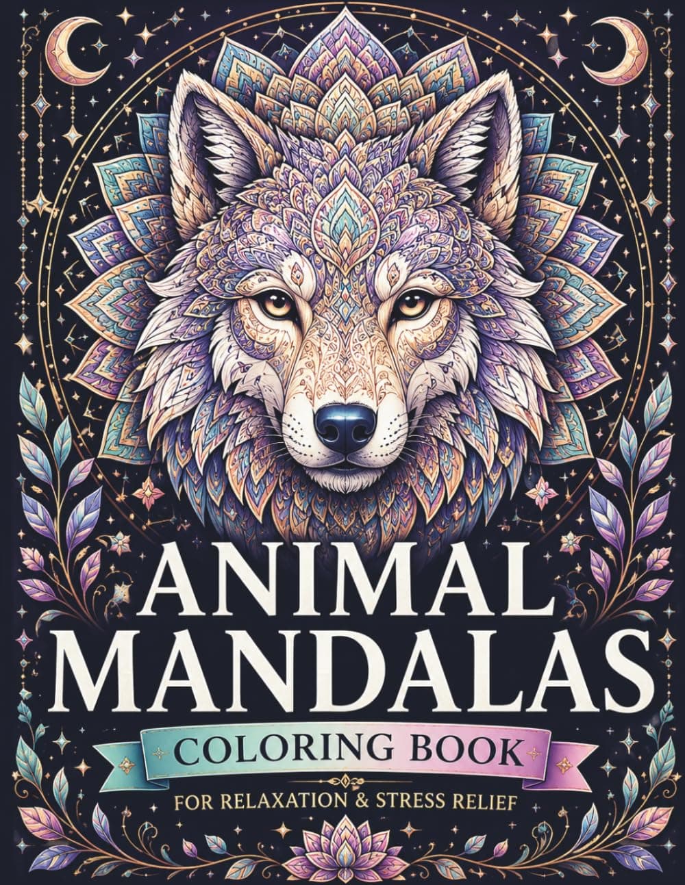 Cover of Mandala Animals Coloring Book for Adults